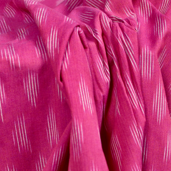 POCHAMPALLY PINK SINGLE IKAT COTTON FABRIC