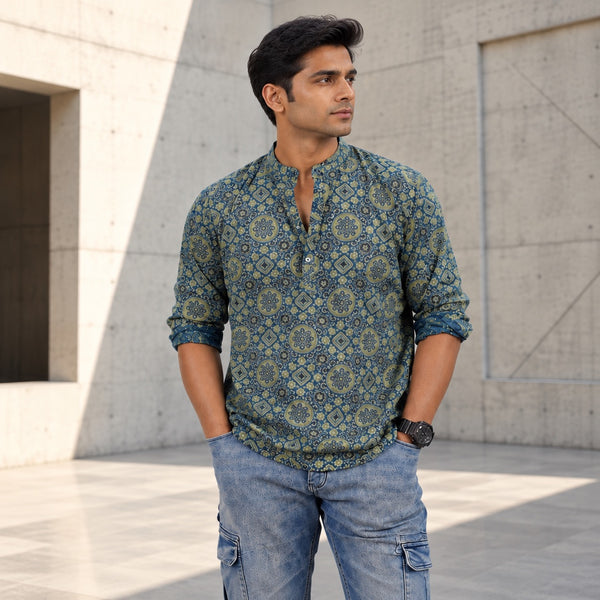 HANDSTITCHED MANDARIN COLLAR KURTA