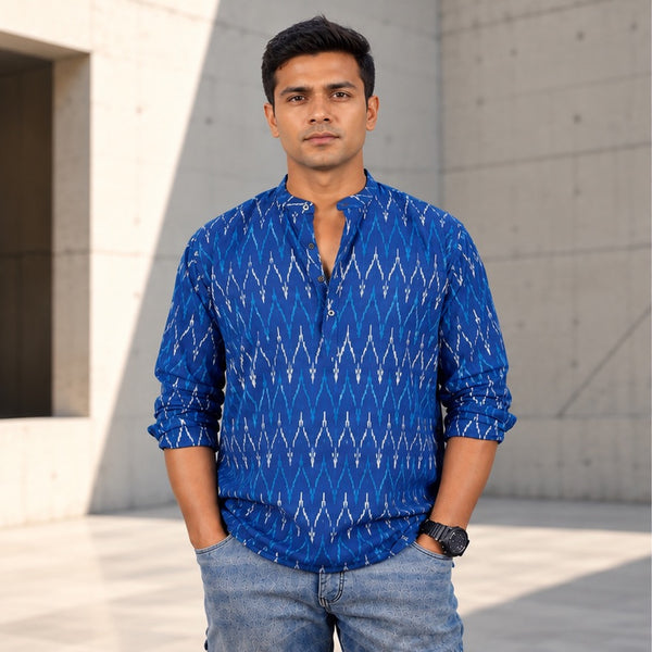 HANDSTITCHED MANDARIN COLLAR KURTA