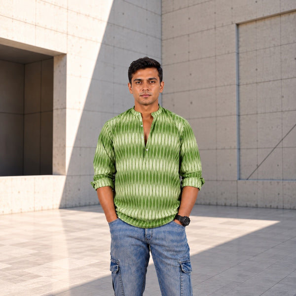 HANDSTITCHED MANDARIN COLLAR KURTA