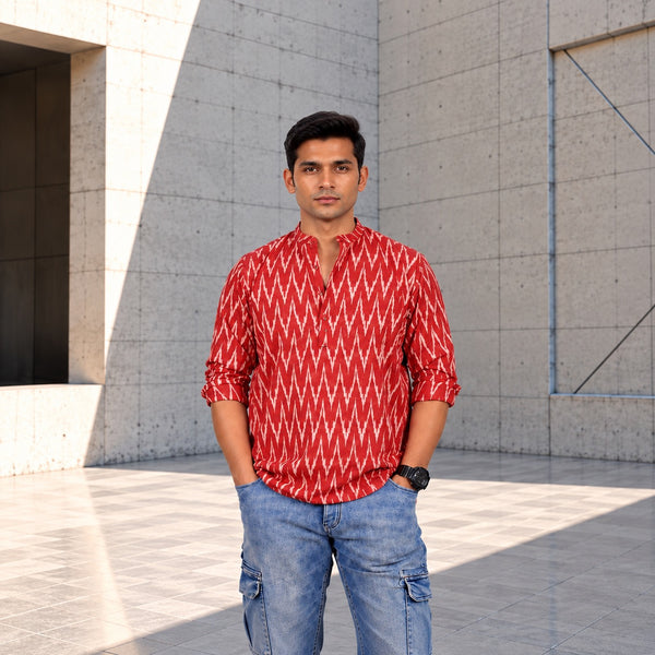 HANDSTITCHED MANDARIN COLLAR KURTA