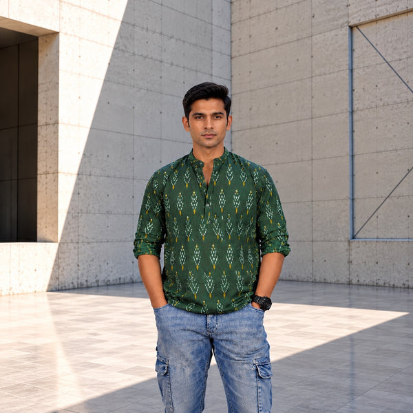 HANDSTITCHED MANDARIN COLLAR KURTA