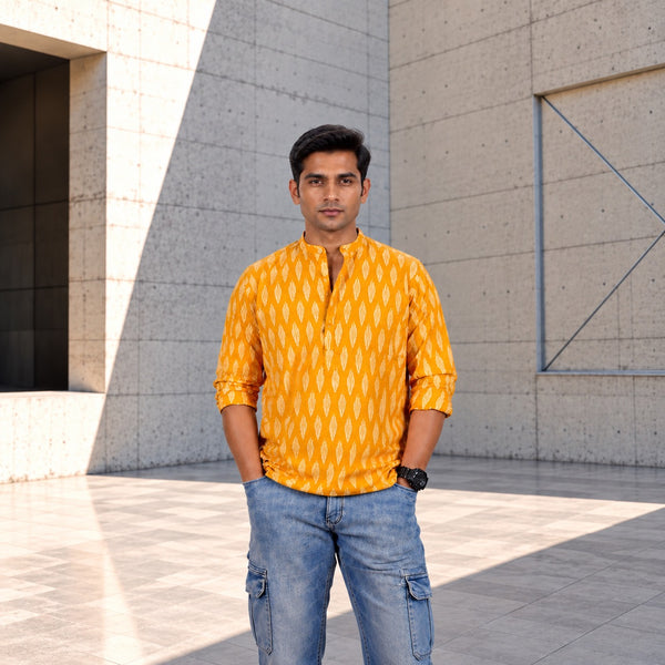 HANDSTITCHED MANDARIN COLLAR KURTA