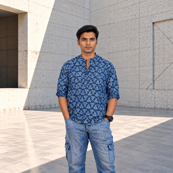 HANDSTITCHED MANDARIN COLLAR KURTA