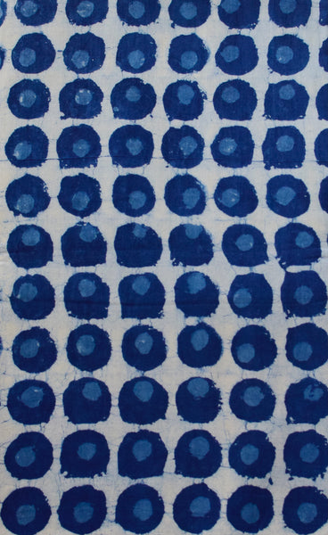 INDIGO HANDBLOCK PRINT COTTON FABRIC - Neevi by Ridhima