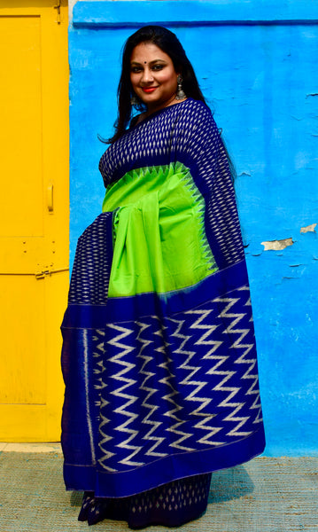 POCHAMPALLY SINGLE IKAT COTTON SAREE - Neevi by Ridhima