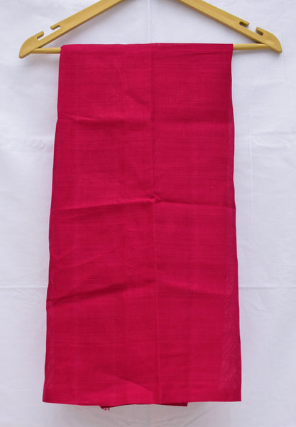 NARI KUNJAR POPAT PHOOL BHAT RUBY PINK SINGLE IKAT COTTON PATOLA SAREE - Neevi by Ridhima