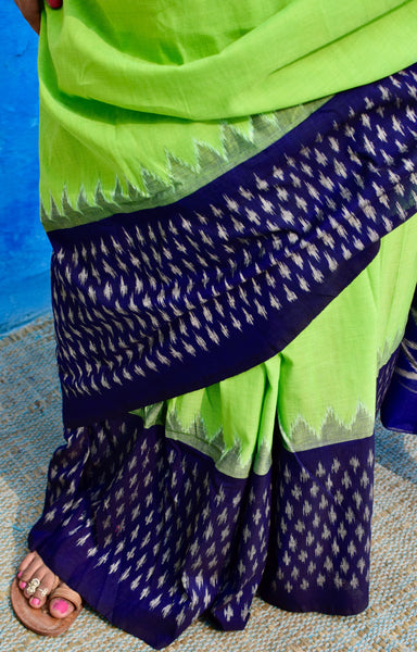 POCHAMPALLY SINGLE IKAT COTTON SAREE - Neevi by Ridhima