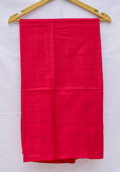 NARI KUNJAR POPAT PHOOL BHAT CERISE SINGLE IKAT COTTON PATOLA SAREE - Neevi by Ridhima