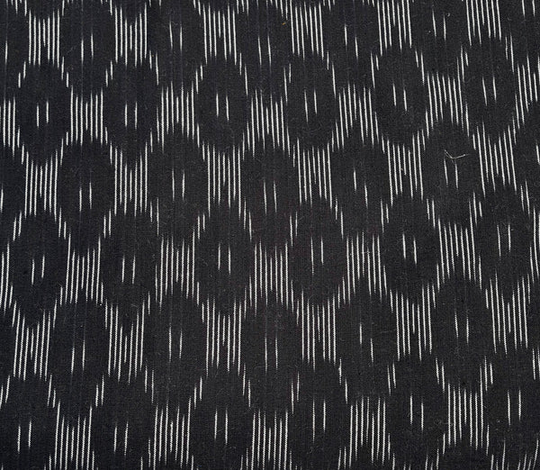 POCHAMPALLY BLACK SINGLE IKAT COTTON FABRIC