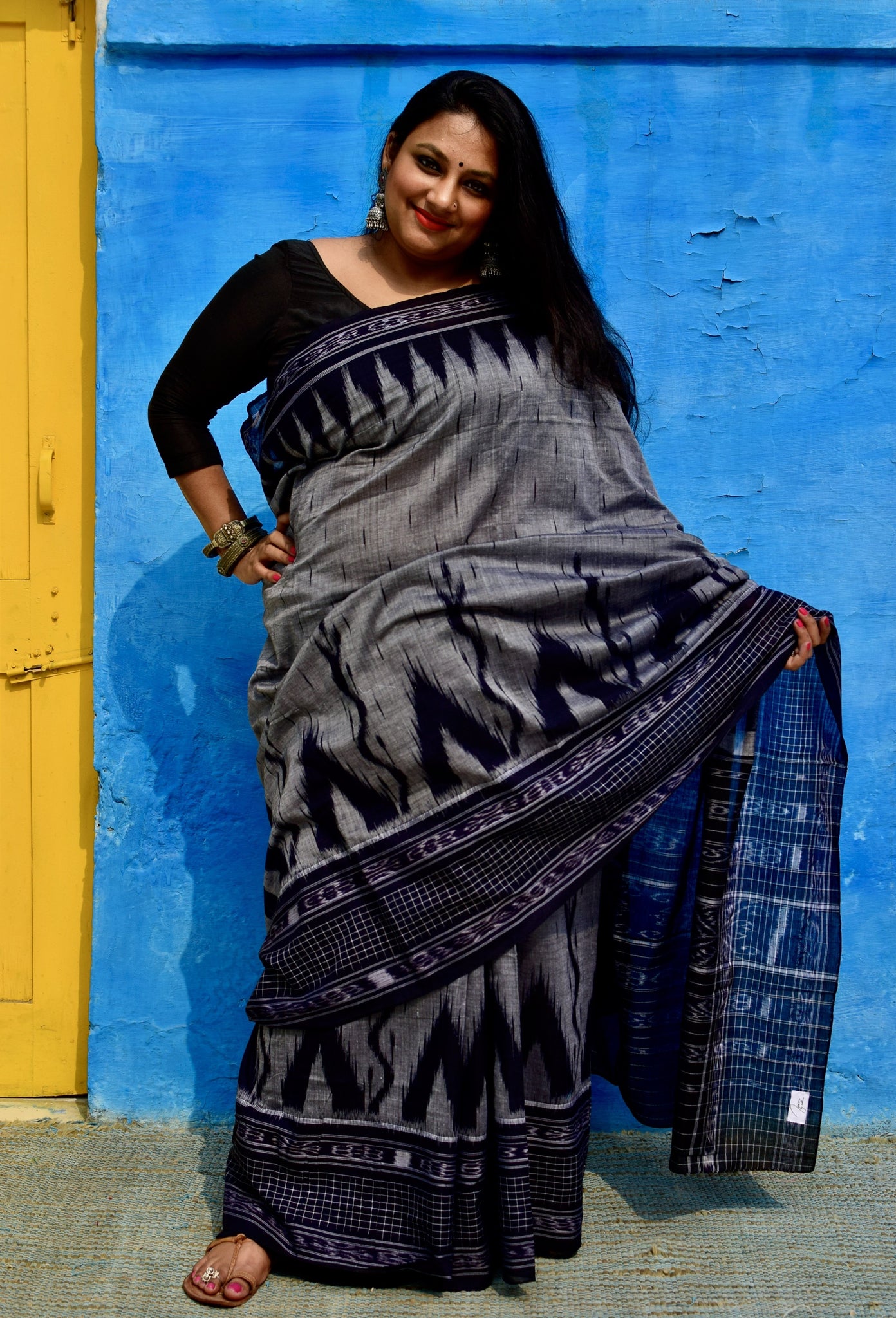 SAMBALPURI SINGLE IKAT COTTON SAREE - Neevi by Ridhima