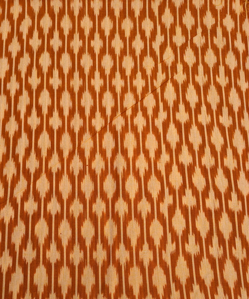 POCHAMPALLY RUST SINGLE IKAT FINE COTTON FABRIC