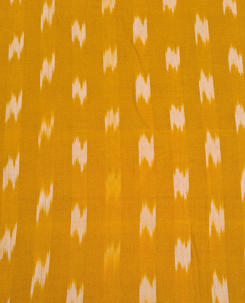 POCHAMPALLY MUSTARD SINGLE IKAT COTTON FABRIC