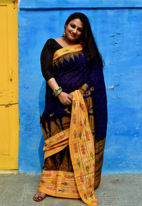 SAMBALPURI SINGLE IKAT COTTON SAREE - Neevi by Ridhima