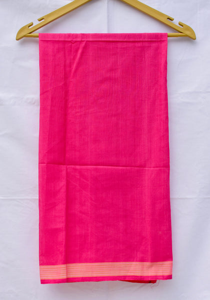 KUNJAR BHAT PINK SINGLE IKAT COTTON PATOLA SAREE - Neevi by Ridhima