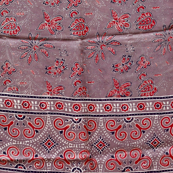 HANDBLOCK MODAL SILK AJRAKH STOLE