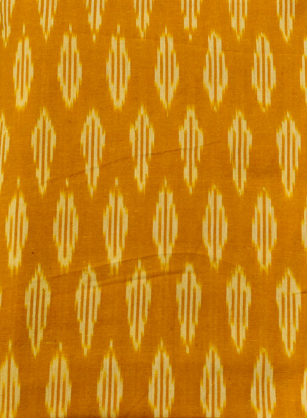 POCHAMPALLY YELLOW SINGLE IKAT COTTON FABRIC - Neevi by Ridhima