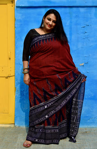 SAMBALPURI SINGLE IKAT COTTON SAREE - Neevi by Ridhima